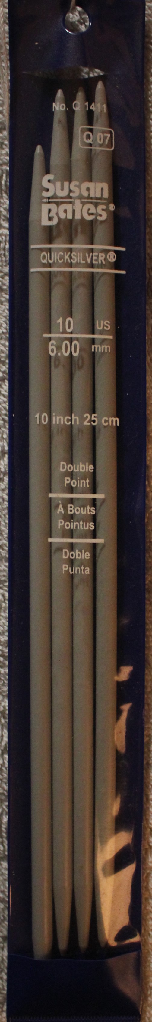 Susan Bates Quicksilver Double Point Size US 10/10in